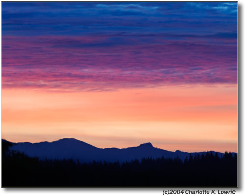 Colorful mountain sunrise